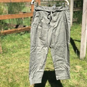 GAP | 10 | High Rise Paperbag Stretch Khaki Belted Cinch Pant NWT